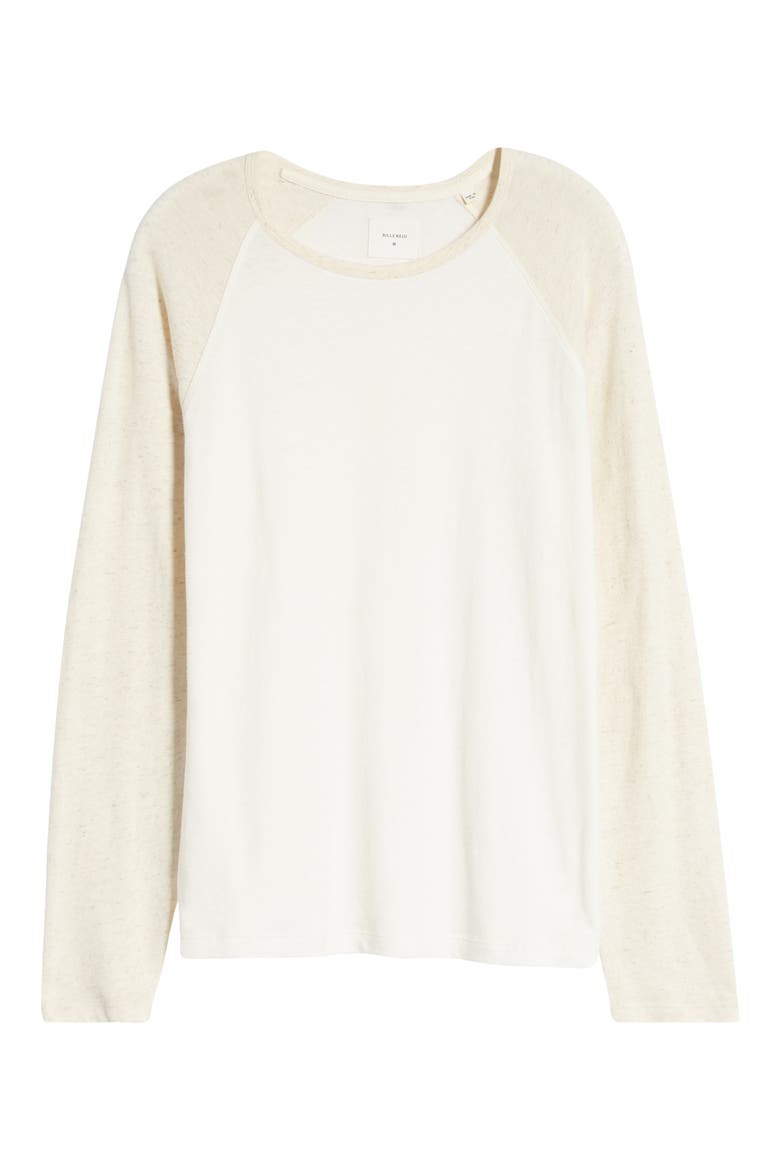 Cotton & Linen Baseball T-Shirt, Alternate, color, NATURAL