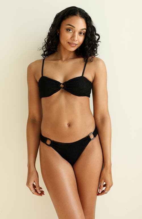 Dippin Daisys North Shore Cheeky Bikini Bottom In Lace Black