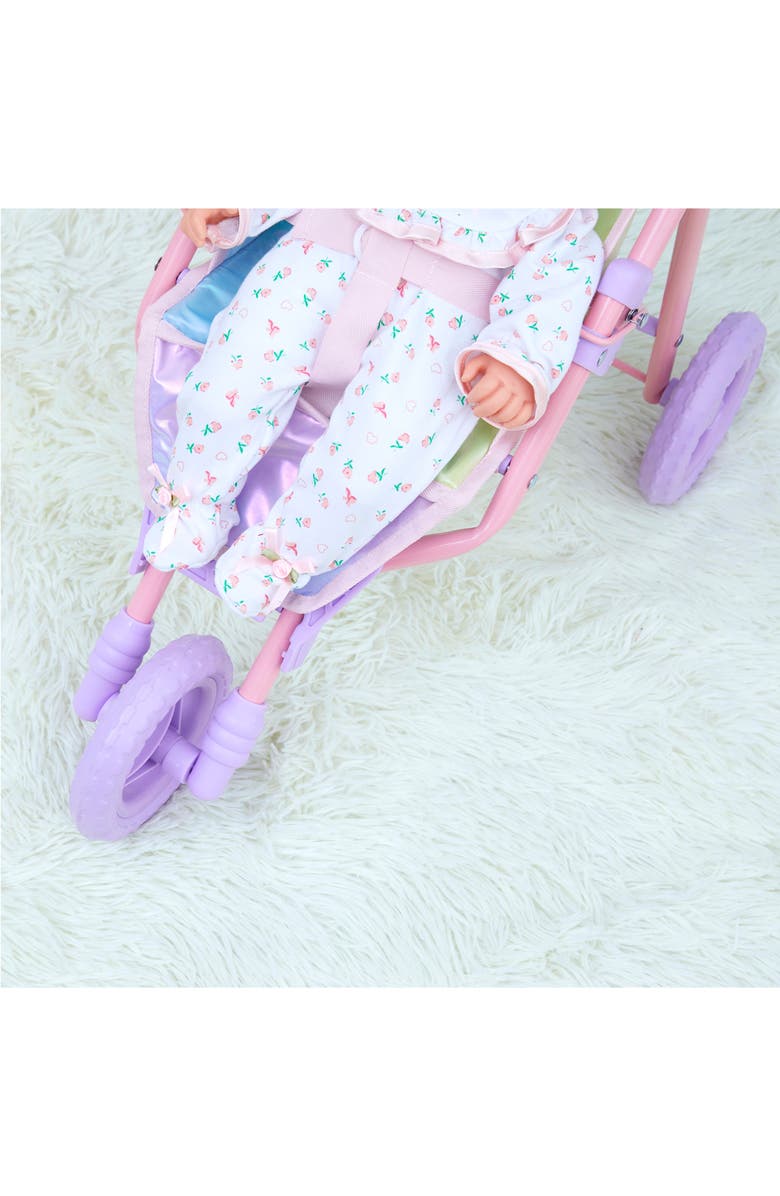 Teamson Kids Olivia's Little World Magical Dreamland Baby Doll Jogging Stroller, Alternate, color, Iridescent