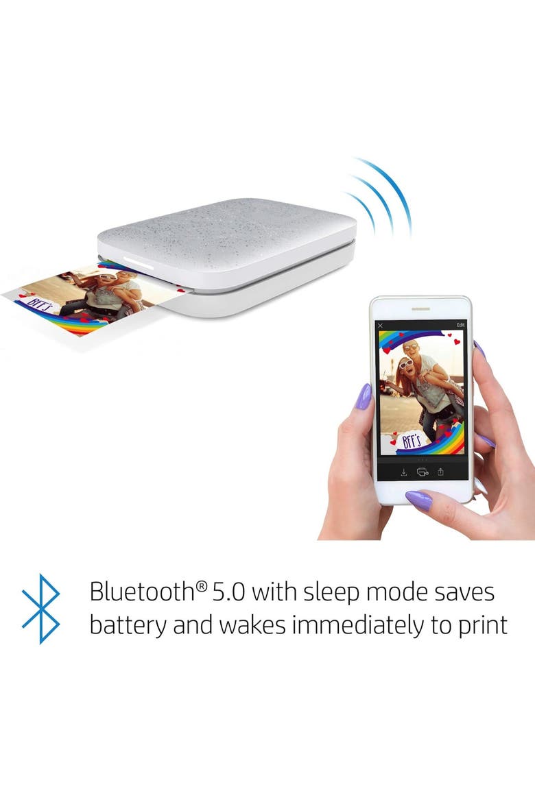 Sprocket 2x3" Photo Printer + 75 Sheets, Alternate, color, White