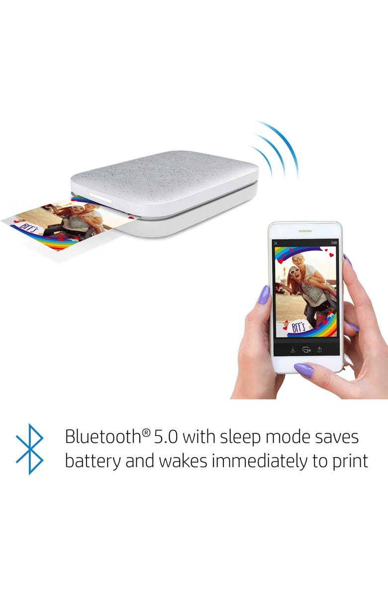 HP Sprocket 2x3" Photo Printer + 75 Sheets, Alternate, color, White