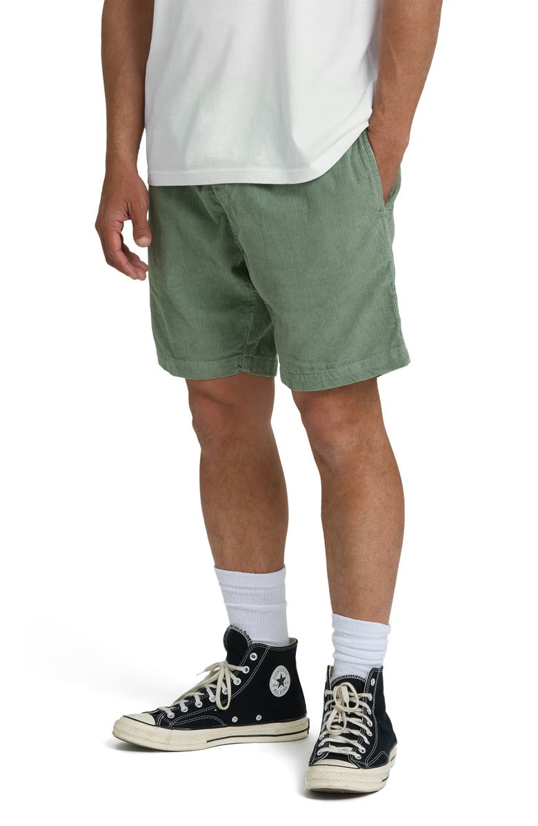 Billabong Larry Layback Cotton Corduroy Shorts, Alternate, color, Moss