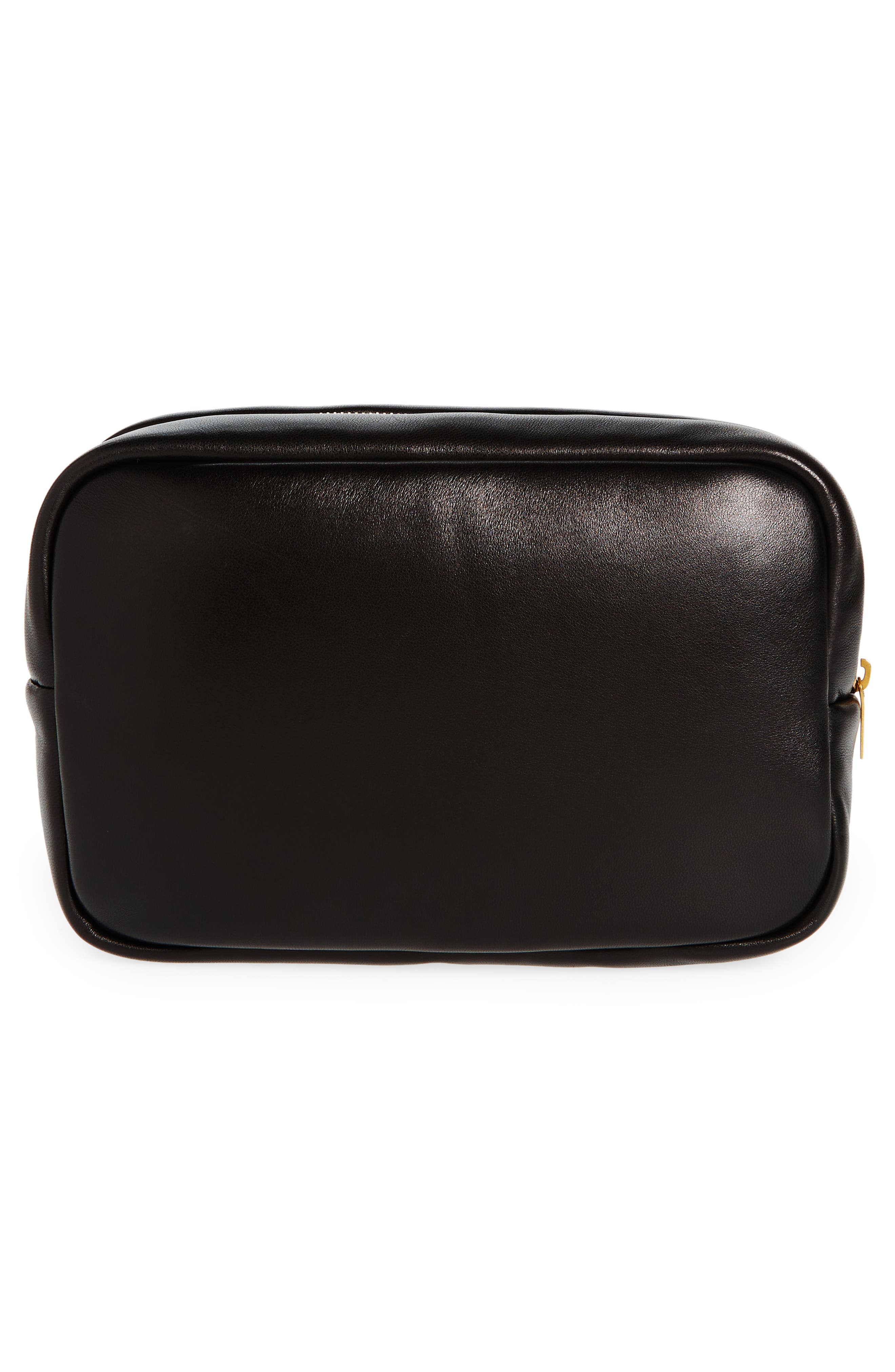 Saint Laurent Cassandre Lambskin Leather Pouch, Alternate, color, 