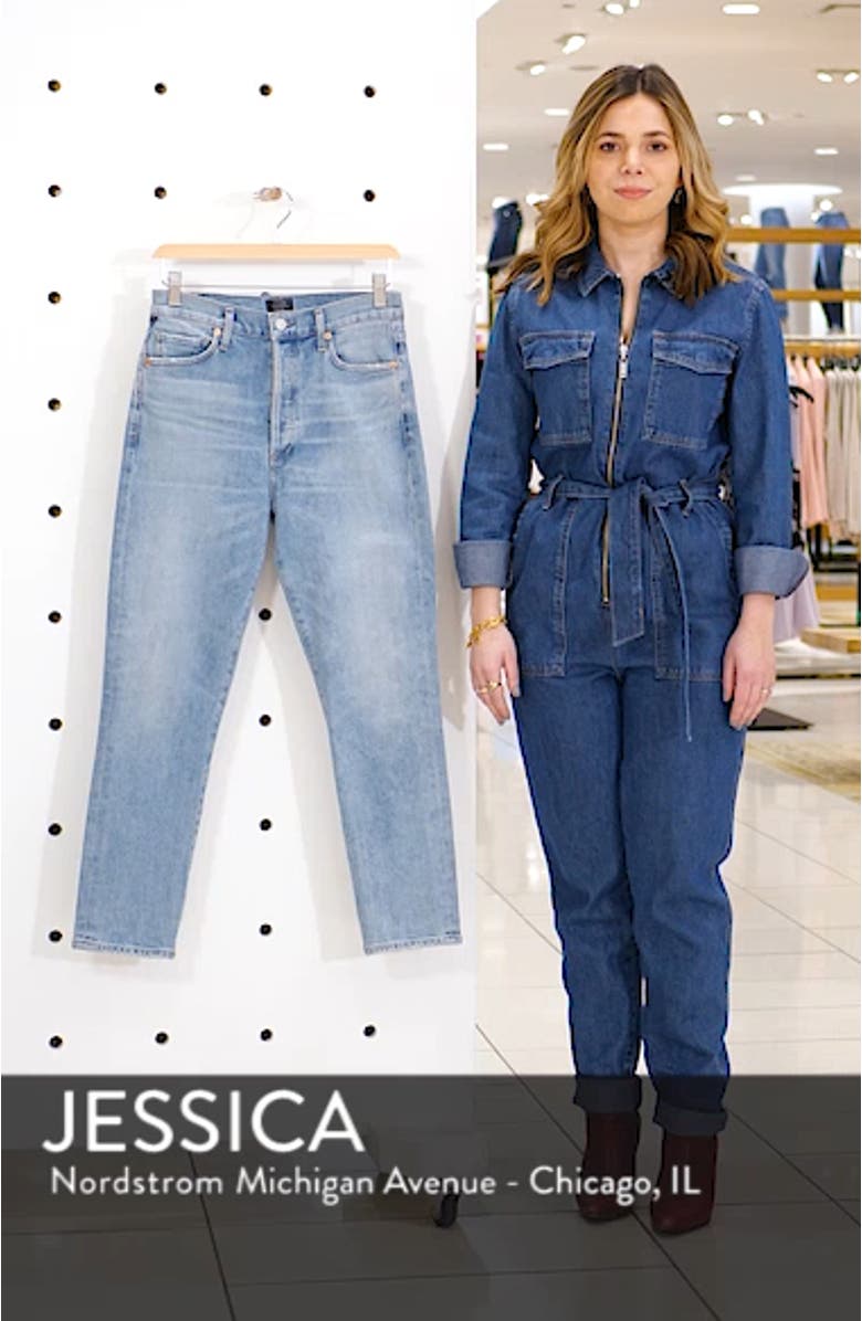 Olivia High Waist Crop Slim Jeans, sales video thumbnail