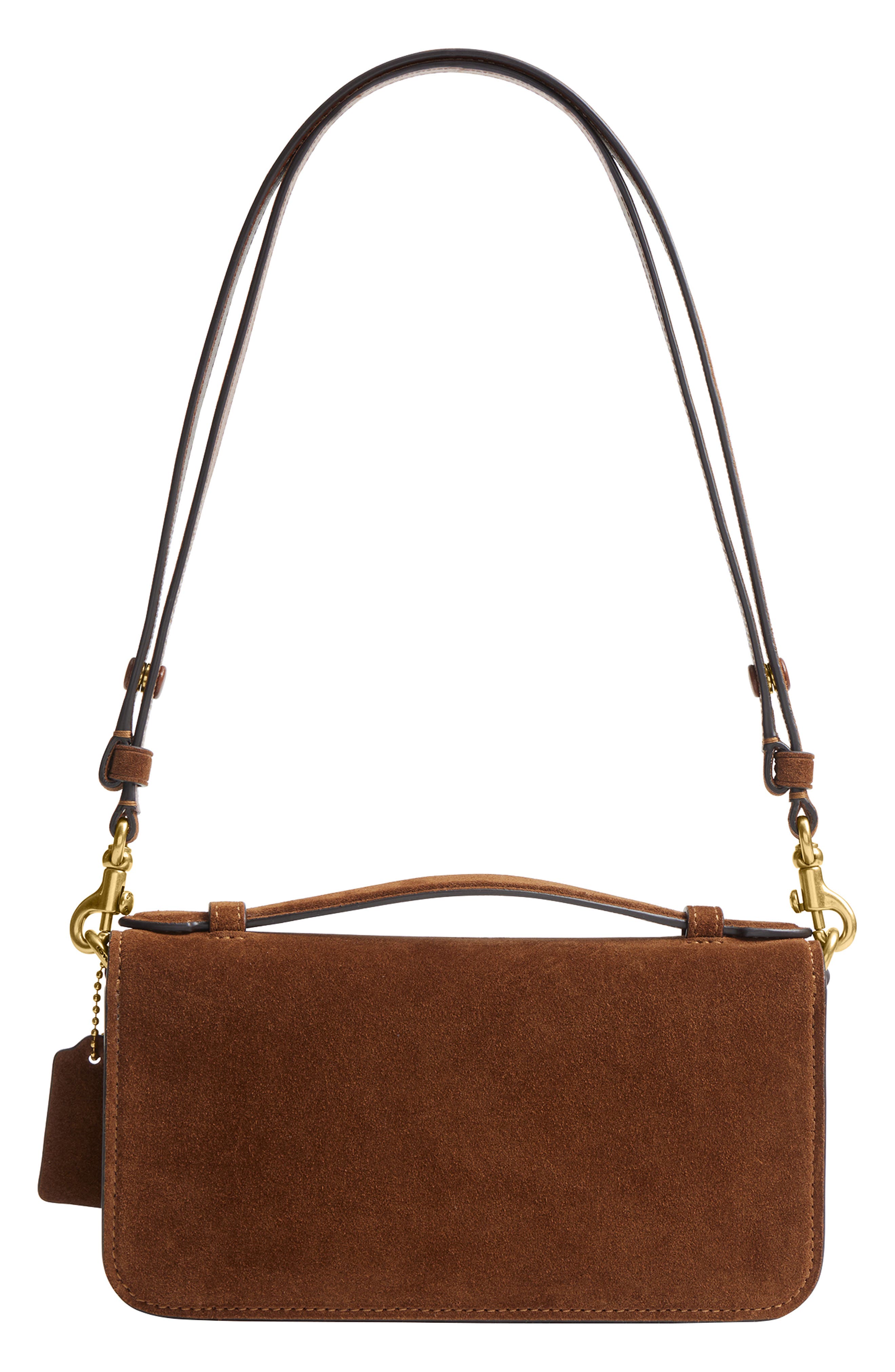 COACH Elora Refined Leather Crossbody Bag, Alternate, color, B4/ Warm Brown