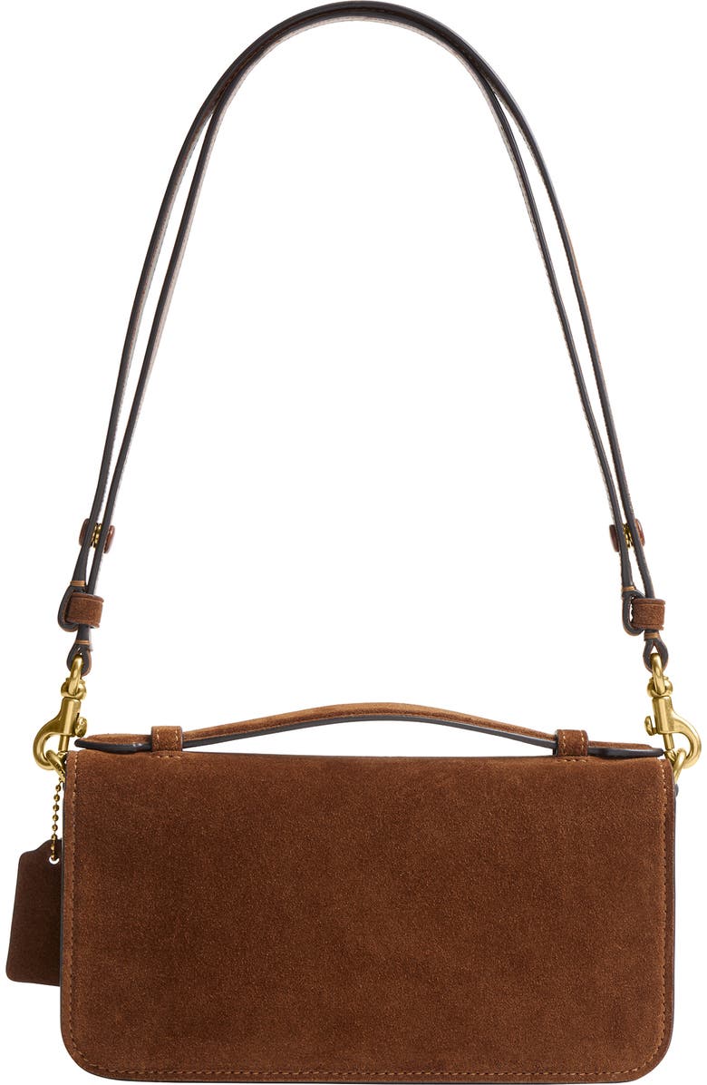 COACH Elora Refined Leather Crossbody Bag, Alternate, color, B4/ Warm Brown