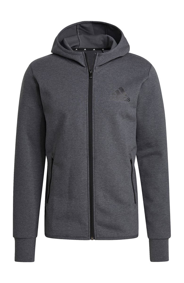 adidas Designed to Move Motion Full-Zip Aeroready Hoodie, Main, color,