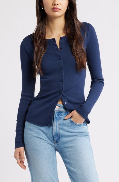 Long Sleeve Rib Cardigan