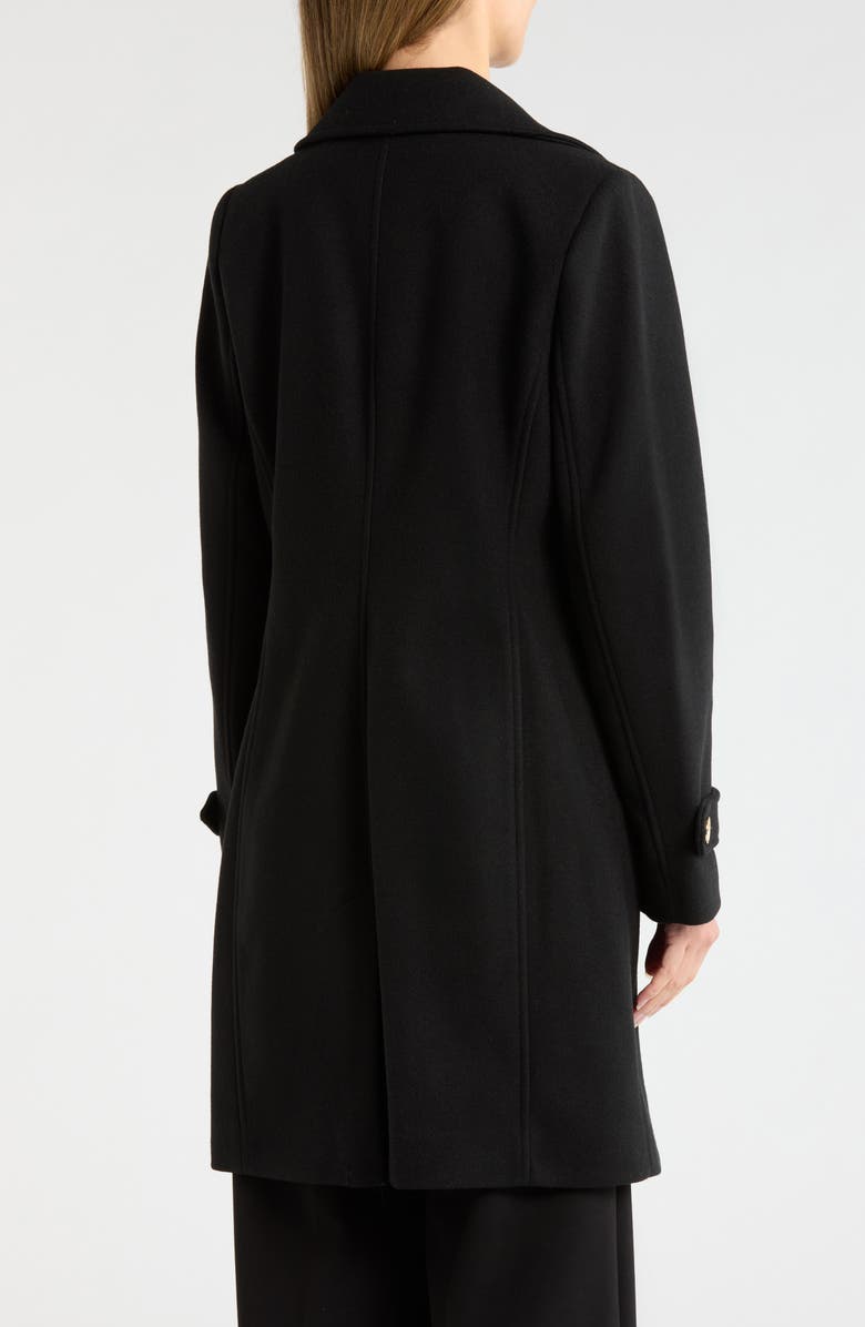 Michael Kors Notch Lapel Coat, Alternate, color, Black