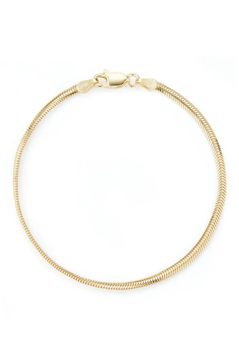 Snake Chain Anklet, Main, color, GOLD