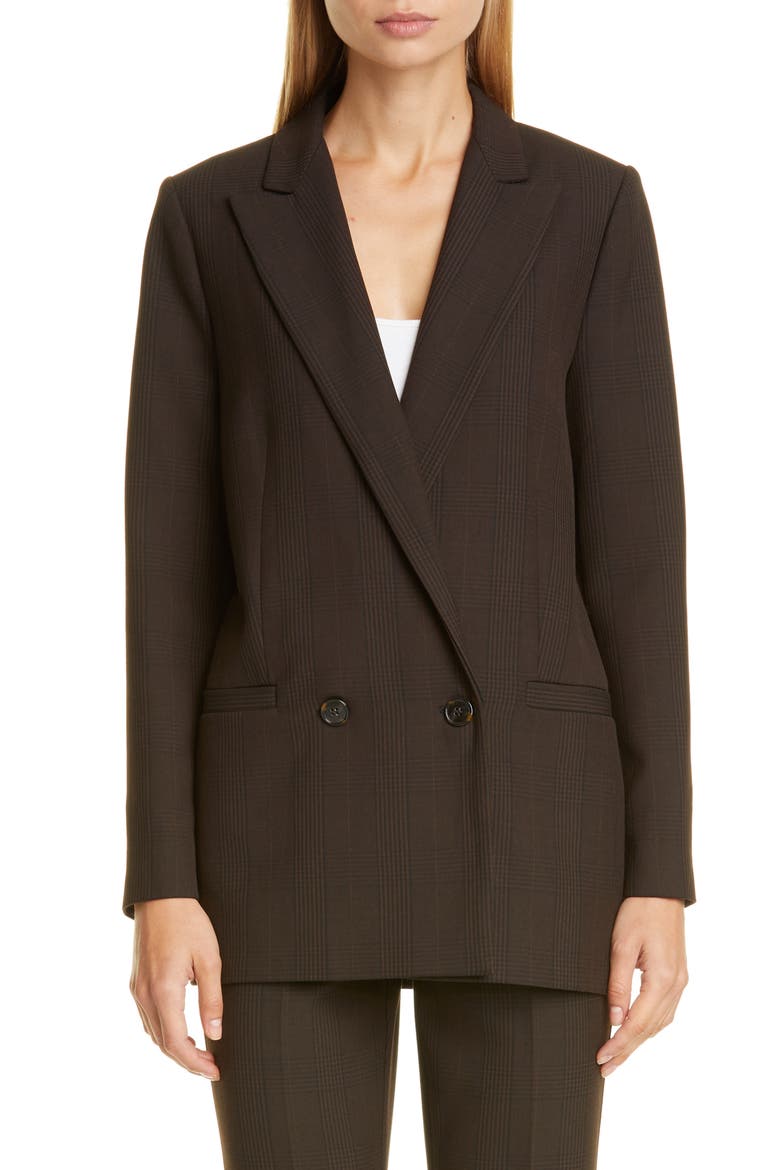 Check Suiting Blazer, Main, color, MOLE