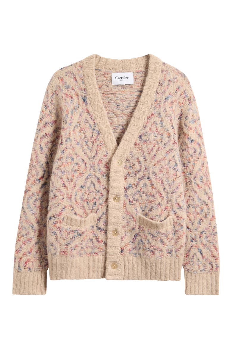 Somatic Alpaca & Cotton Blend Cardigan, Alternate, color, NATURAL