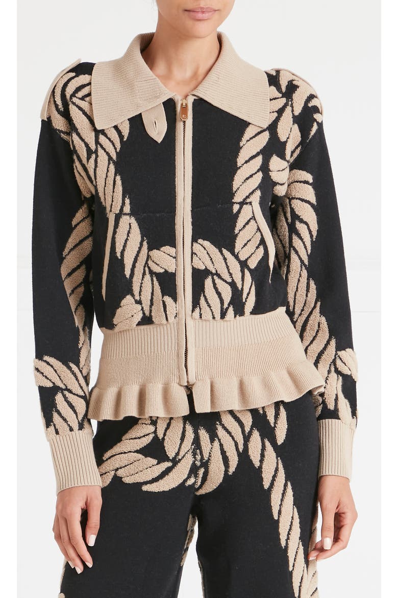 Rope Knit Jacket, Main, color, Black