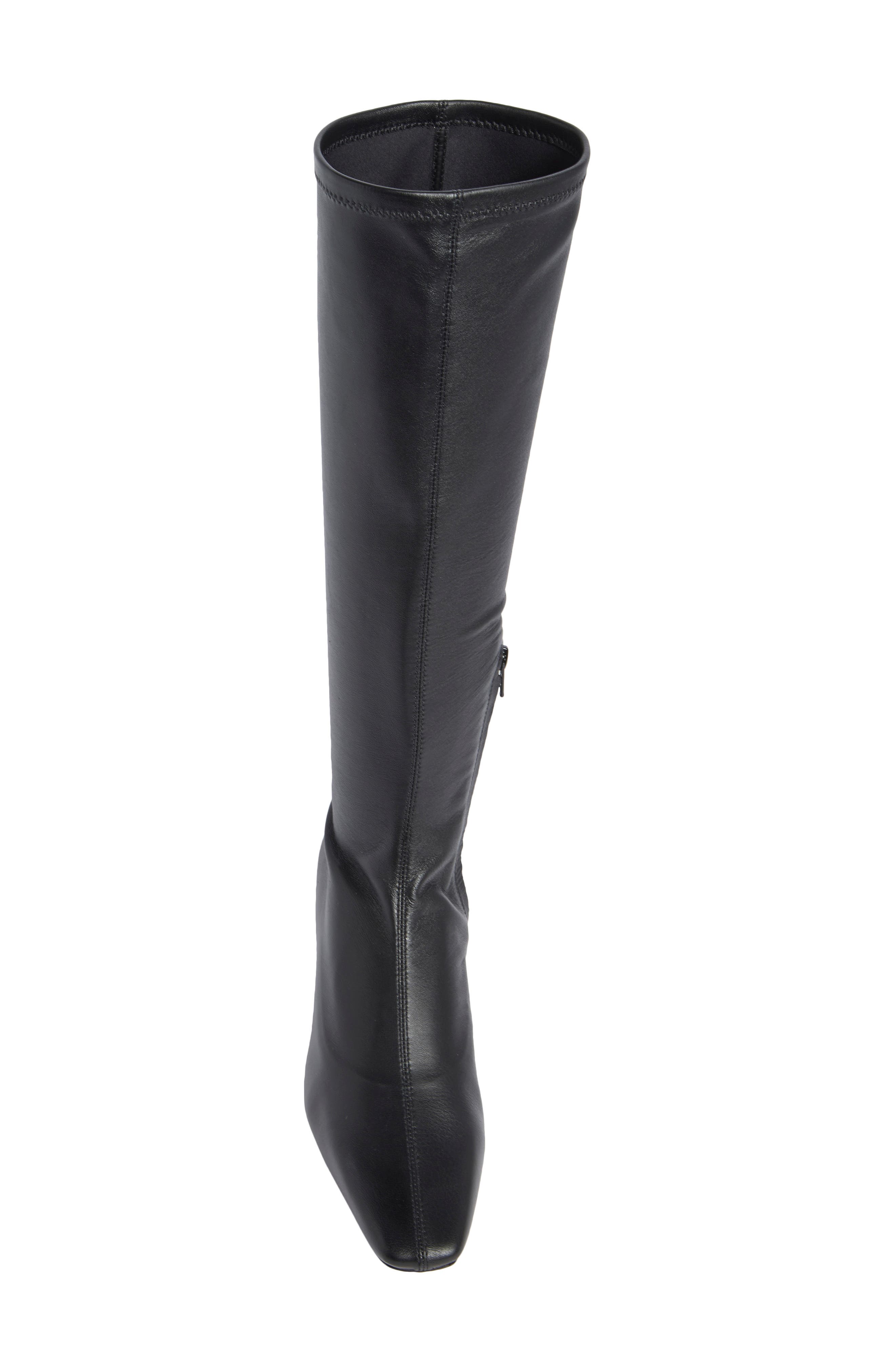 Remy Stretch Leather Knee High Boot, Alternate, color, BLACK STRETCH LEATHER
