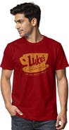 Gilmore Girls Men's Distressed Luke's Diner Logo Short Sleeve Graphic T-Shirt