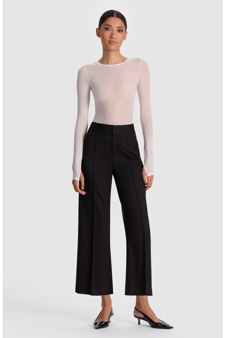 Dylan High Waist Ankle Wide Leg Pants, Alternate, color, BLACK