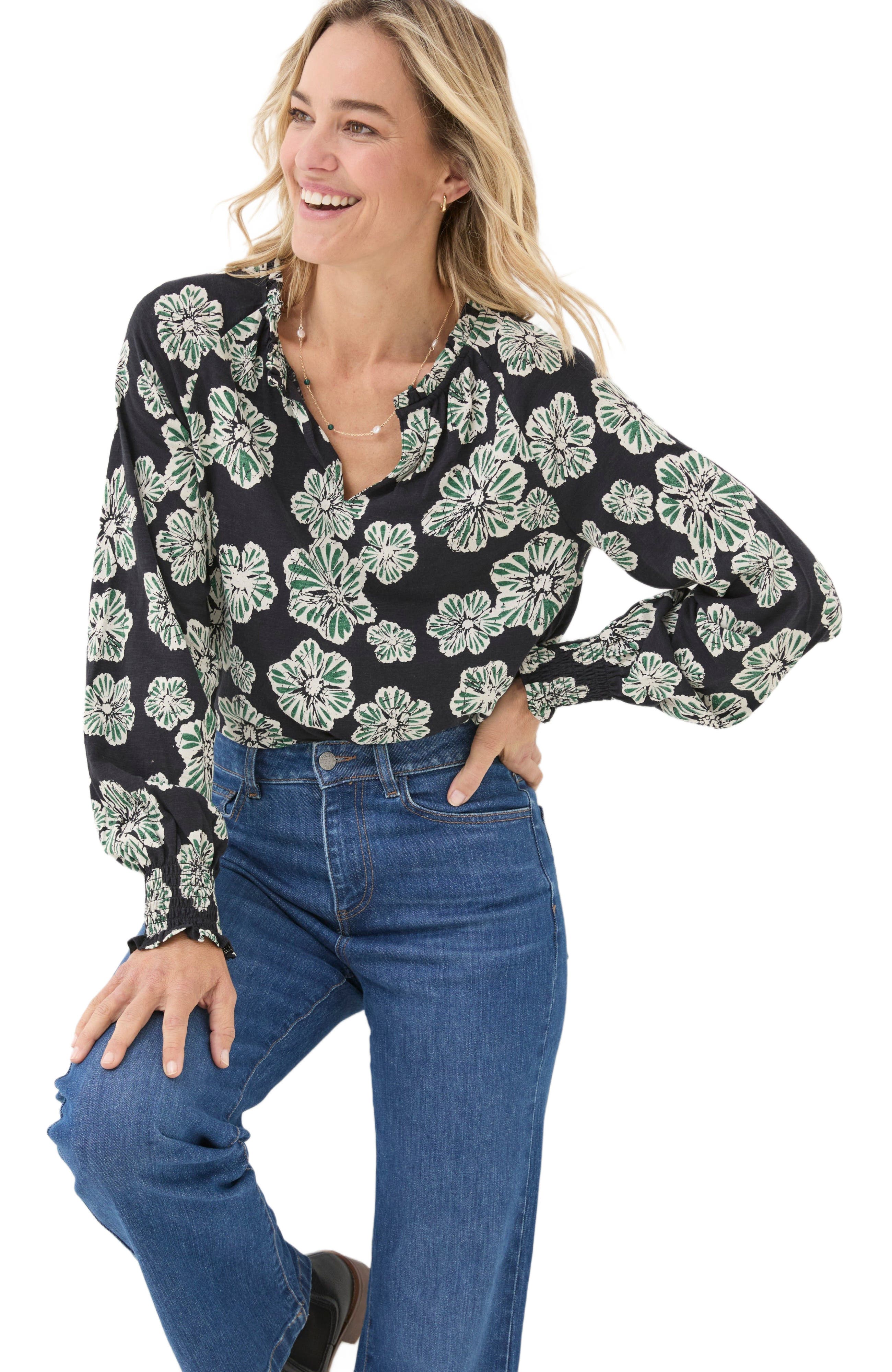 FatFace Women's Florence Spaced Floral Top (Women) | Nordstrom