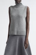 Brandon Maxwell The Bruno Sleeveless Virgin Wool Turtleneck Sweater