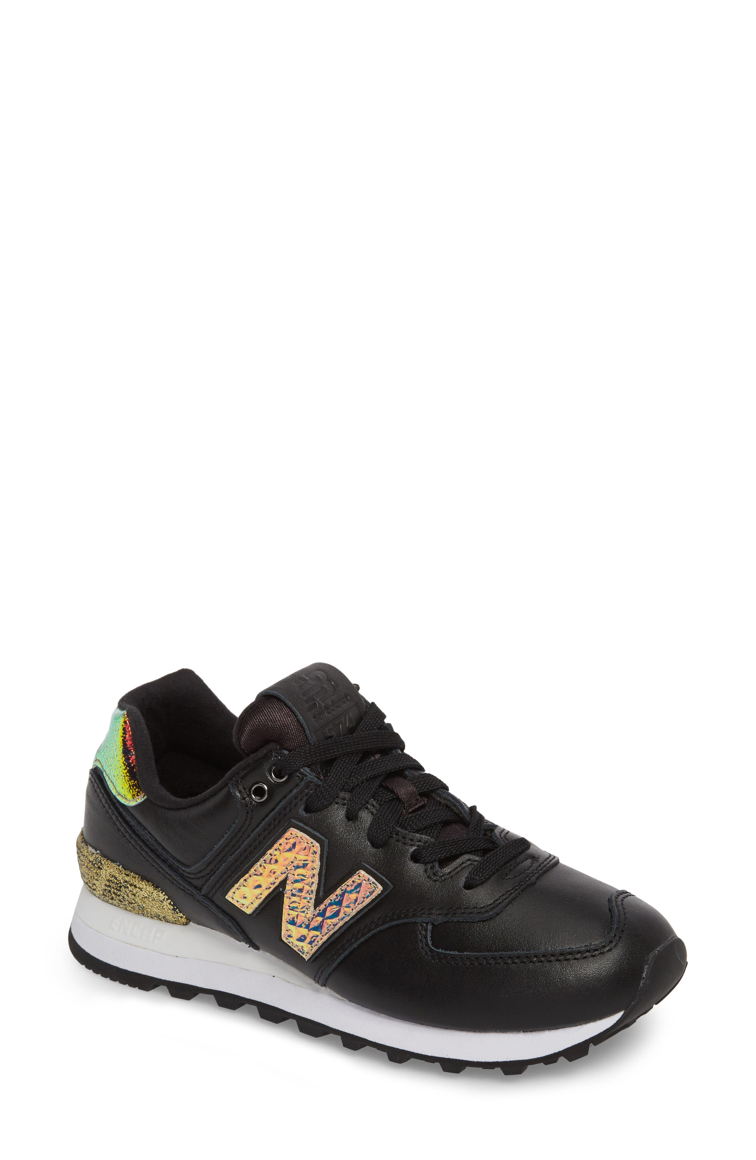 New Balance 574 Glitter Punk Sneaker, Main, color, 