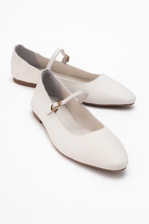 Lara Leather Mary Jane Flats