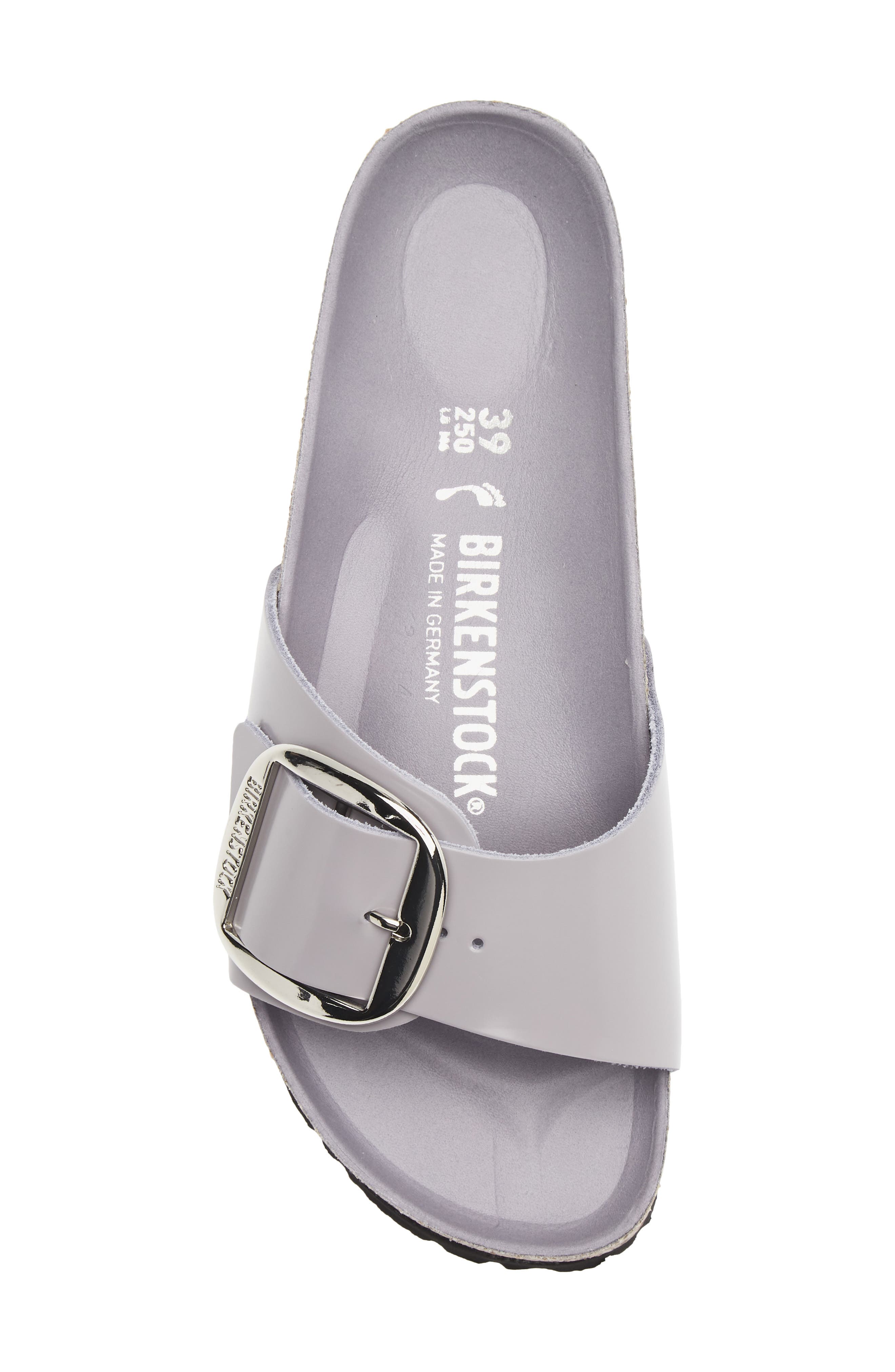 Madrid Big Buckle Slide Sandal, Alternate, color, LAVENDER SKY