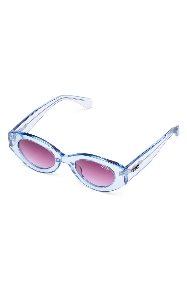 QUAY Australia See Me Smile 50mm Cat Eye Sunglasses, Alternate, color, 