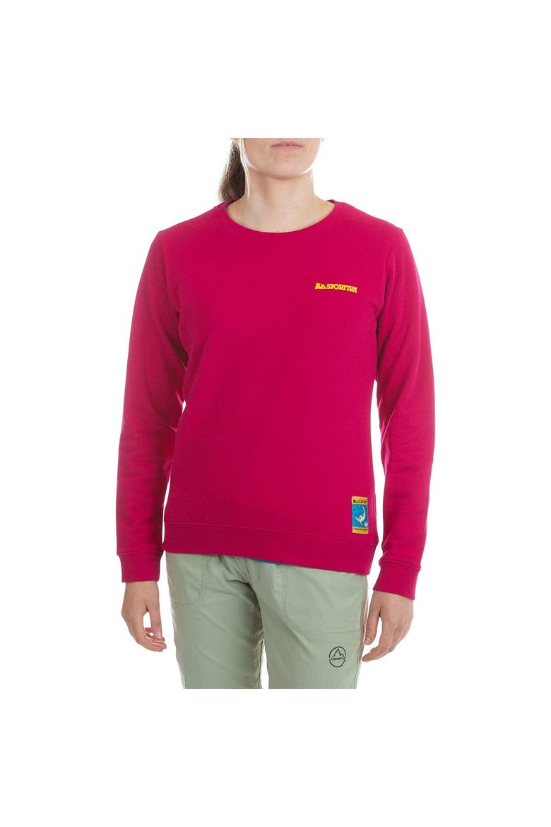 Women's Climbing On The Moon Sweatshirt, Alternate, color, Fucsia/Giallo