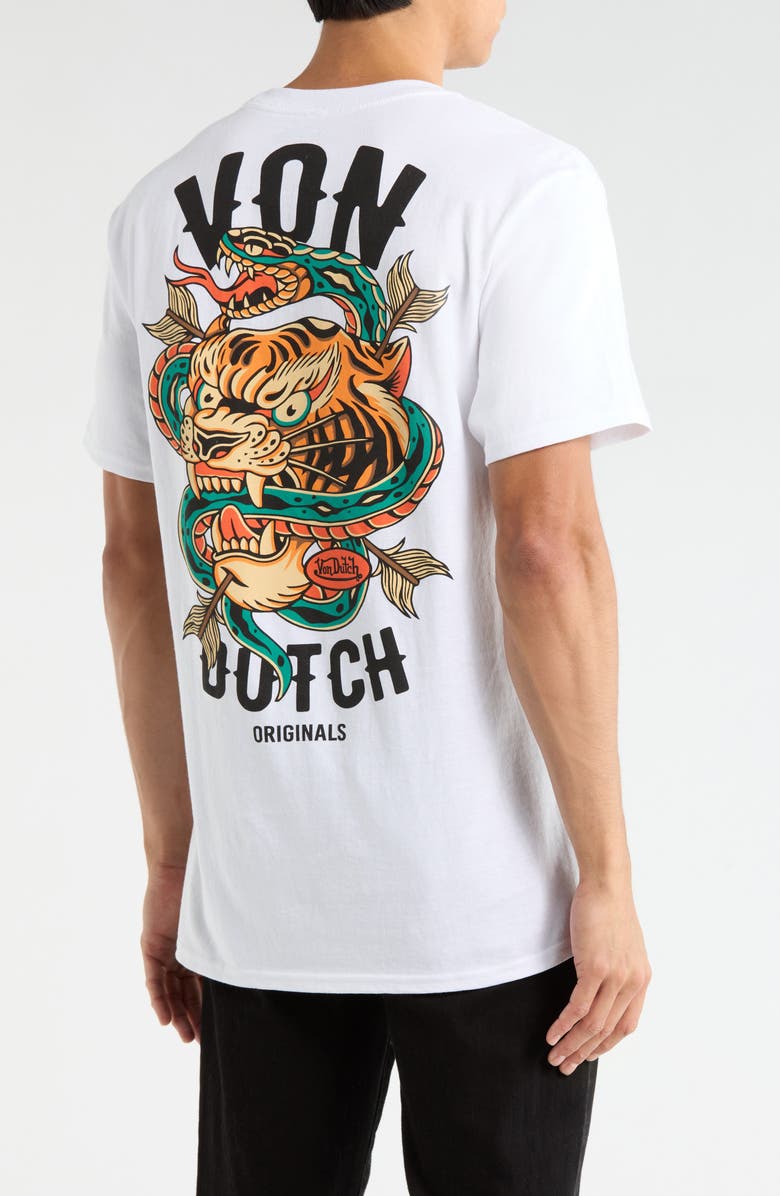 Von Dutch Logo Cotton Blend Graphic T-Shirt, Alternate, color, White