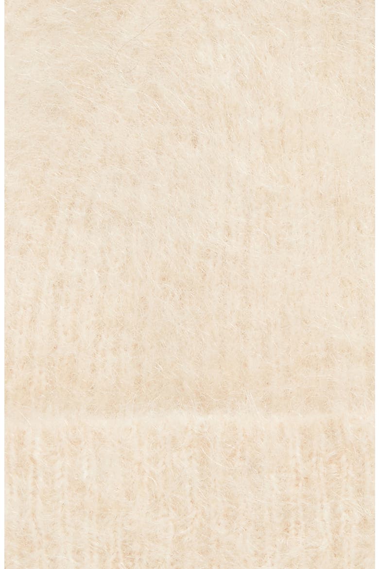 Fuzzy Wool & Mohair Blend Beanie, Alternate, color, OFF WHITE