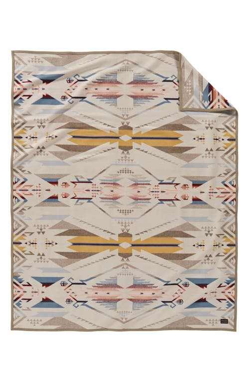 Pendleton White Sands Jacquard Robe Blanket In Brown