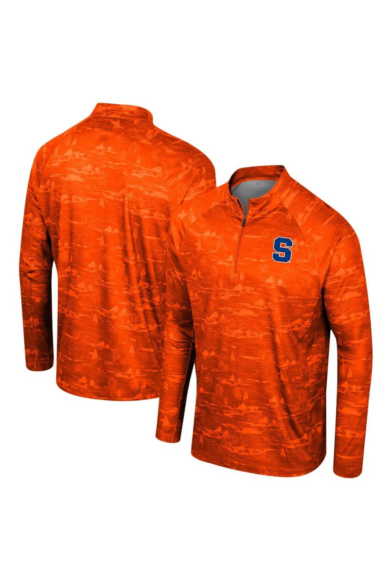 Men's Colosseum Orange Syracuse Orange Carson Raglan Quarter-Zip Jacket, Main, color, Orange