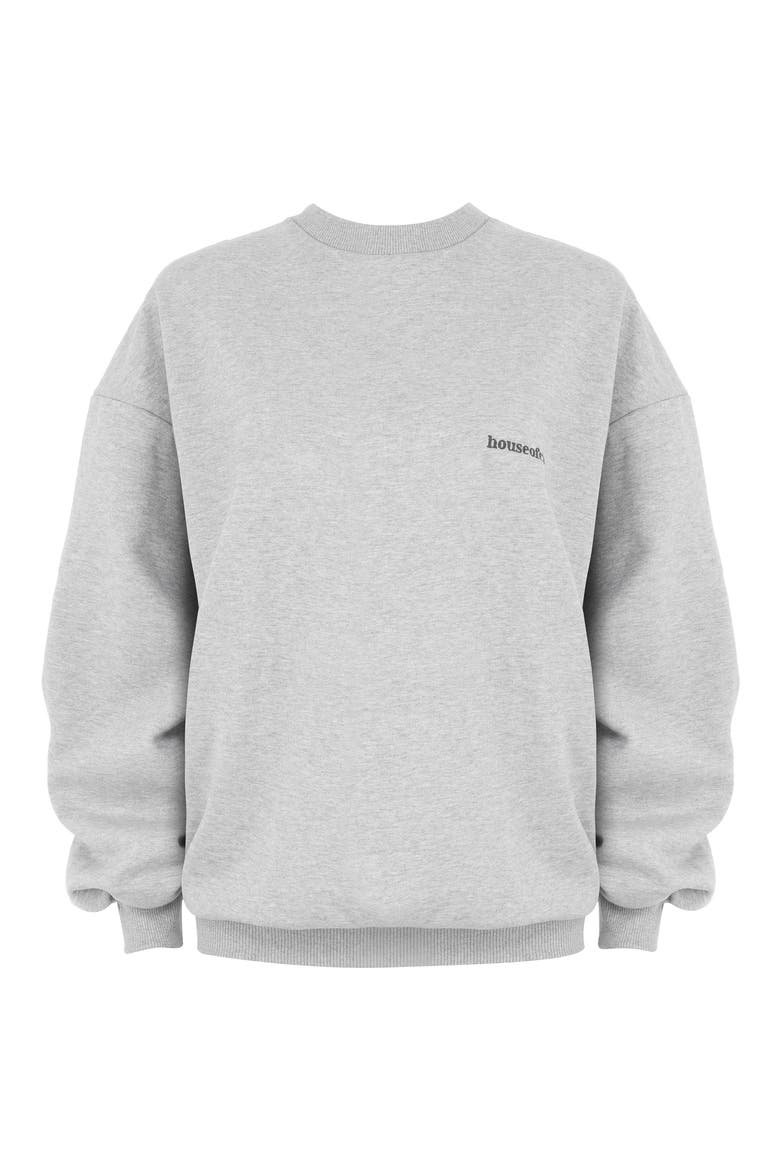 Tommy Logo Cotton Sweatshirt, Alternate, color, GREY