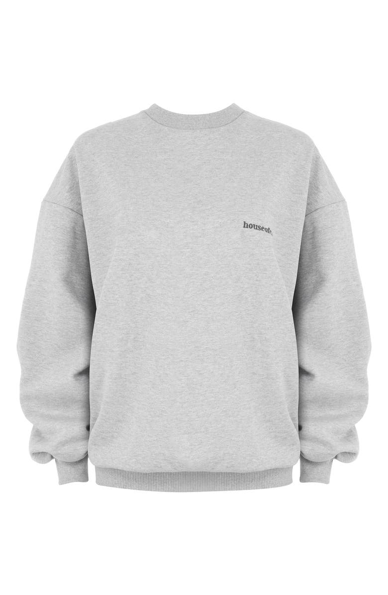 HOUSE OF CB Tommy Logo Cotton Sweatshirt, Alternate, color, Grey