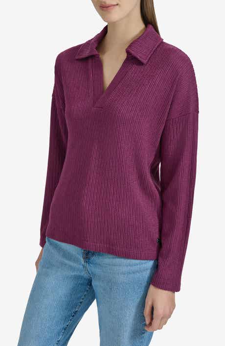 Andrew Marc Long Sleeve Polo Sweater