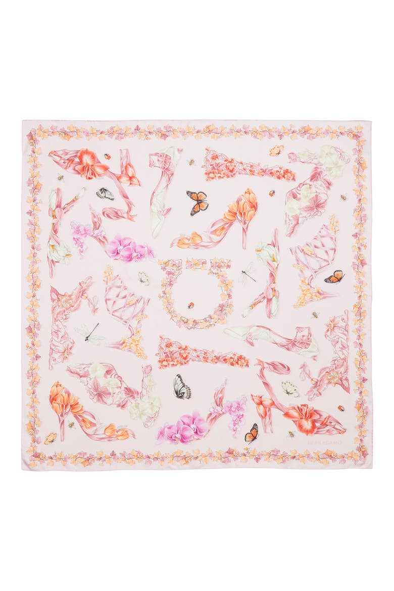 Eden Print Silk Scarf, Alternate, color, ROSA