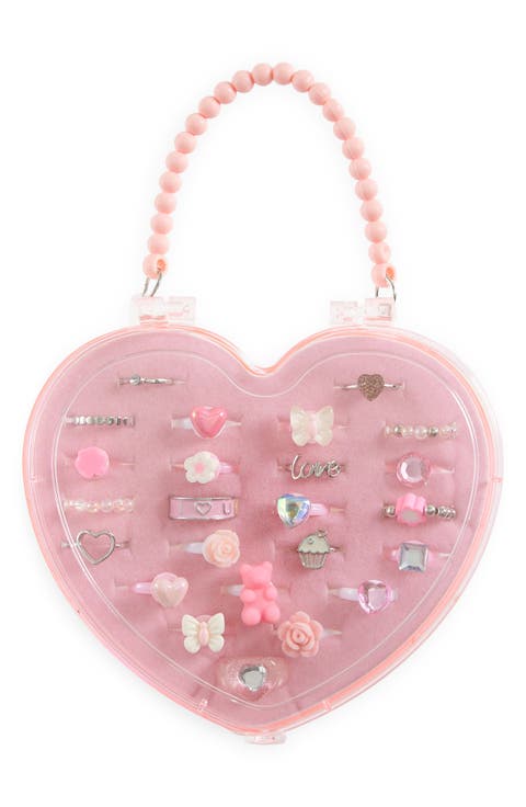 Kids' 24-Piece V-Day Heart Ring Set (Big Kid)