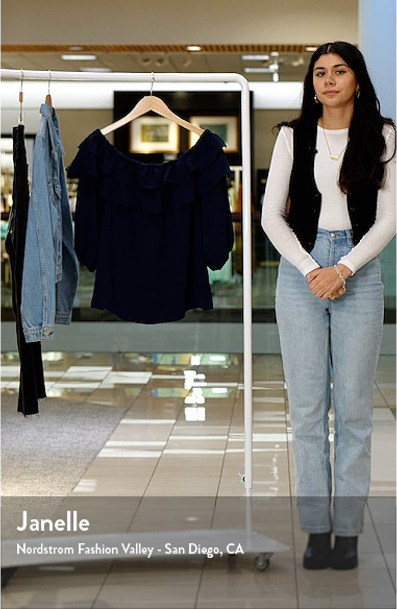 Off-the-Shoulder Double Ruffle Top, sales video thumbnail
