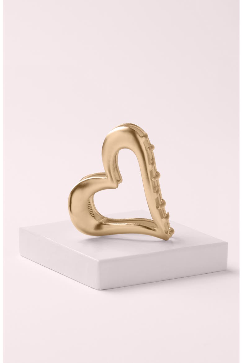Gilded Romance Heart Claw Clip, Alternate, color, NO COLOR
