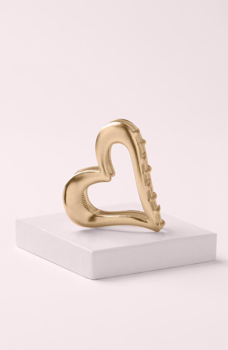 The Hair Edit Gilded Romance Heart Claw Clip, Alternate, color,