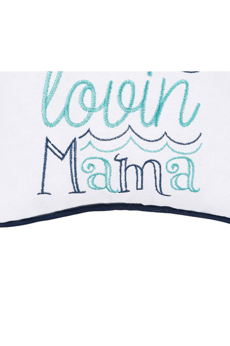 Beach Lovin Mama Mini Accent Pillow, Alternate, color, Blue