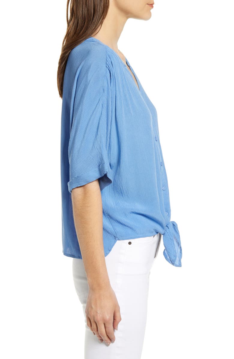 VERO MODA Mallory Tie Front Boxy Blouse, Alternate, color, 