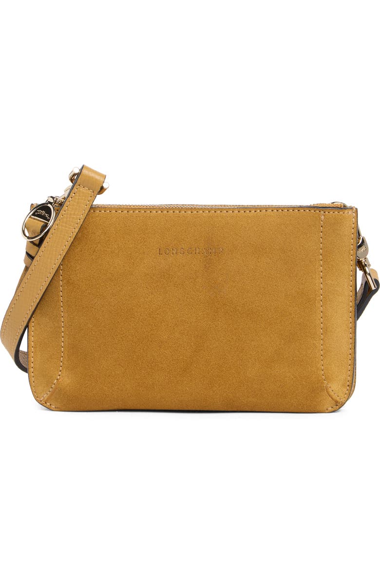 Longchamp Double Zip X-Small Shoulder Bag, Main, color, Honey