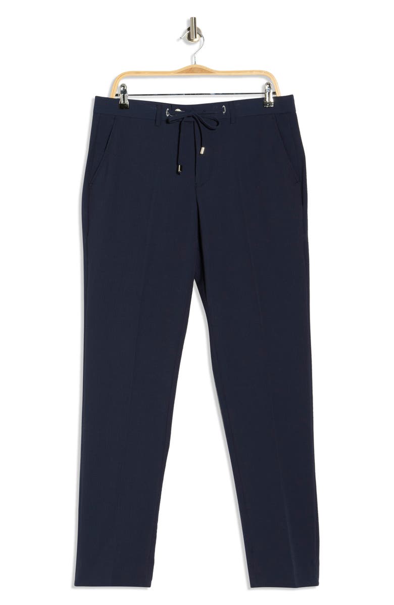 Scotch & Soda Seersucker Stretch Suit Separate Pants, Alternate, color, Navy