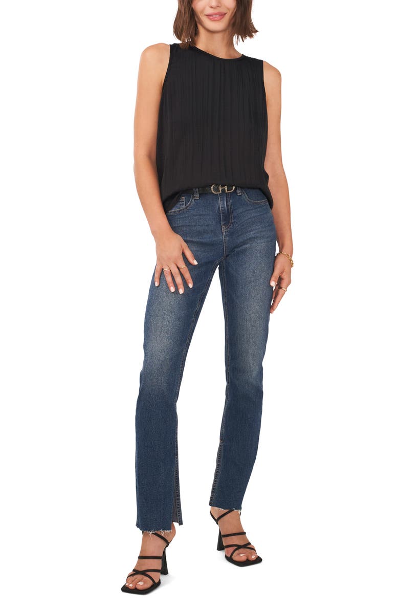 Vince Camuto Pleated Sleeveless Blouse, Alternate, color, 