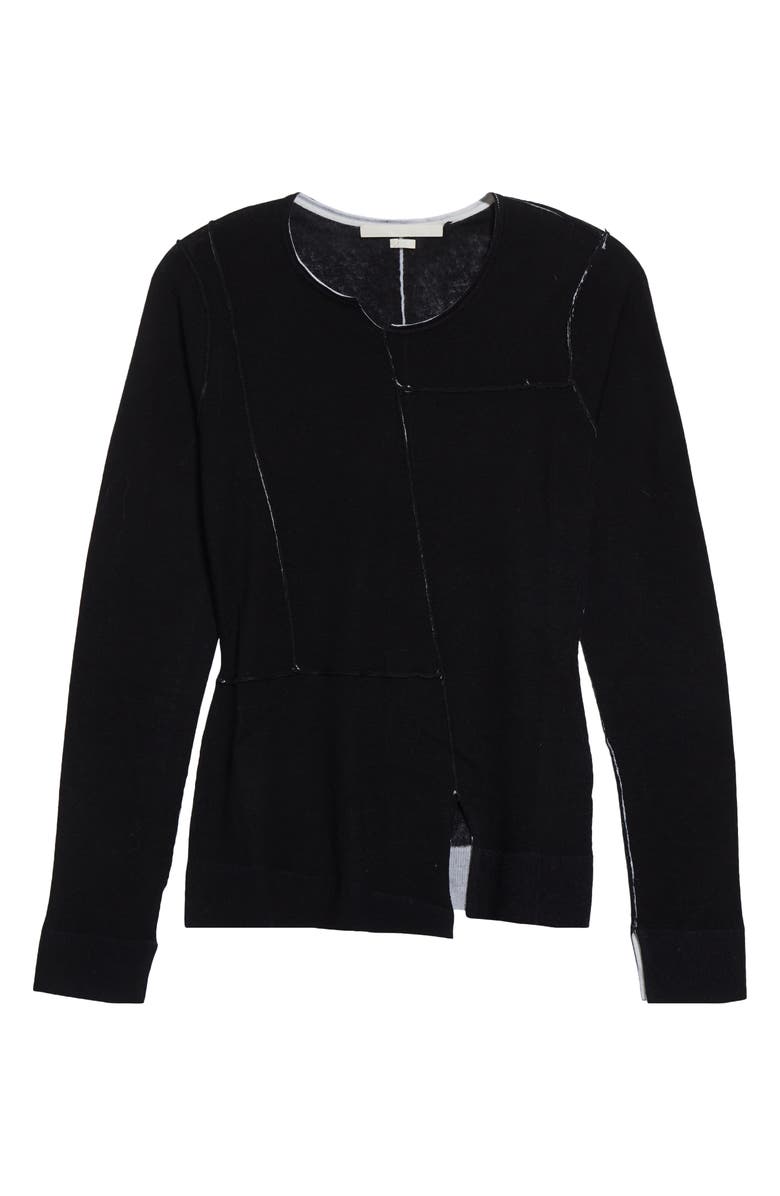 Jason Wu Collection Panelled Merino Wool Cardigan, Alternate, color, 
