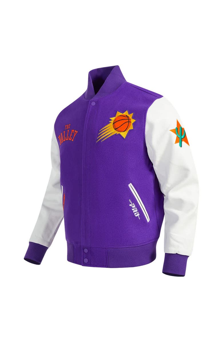 PRO STANDARD Men's Pro Standard Purple Phoenix Suns 2024/25 City Edition Wool Varsity Full-Zip Jacket, Alternate, color,