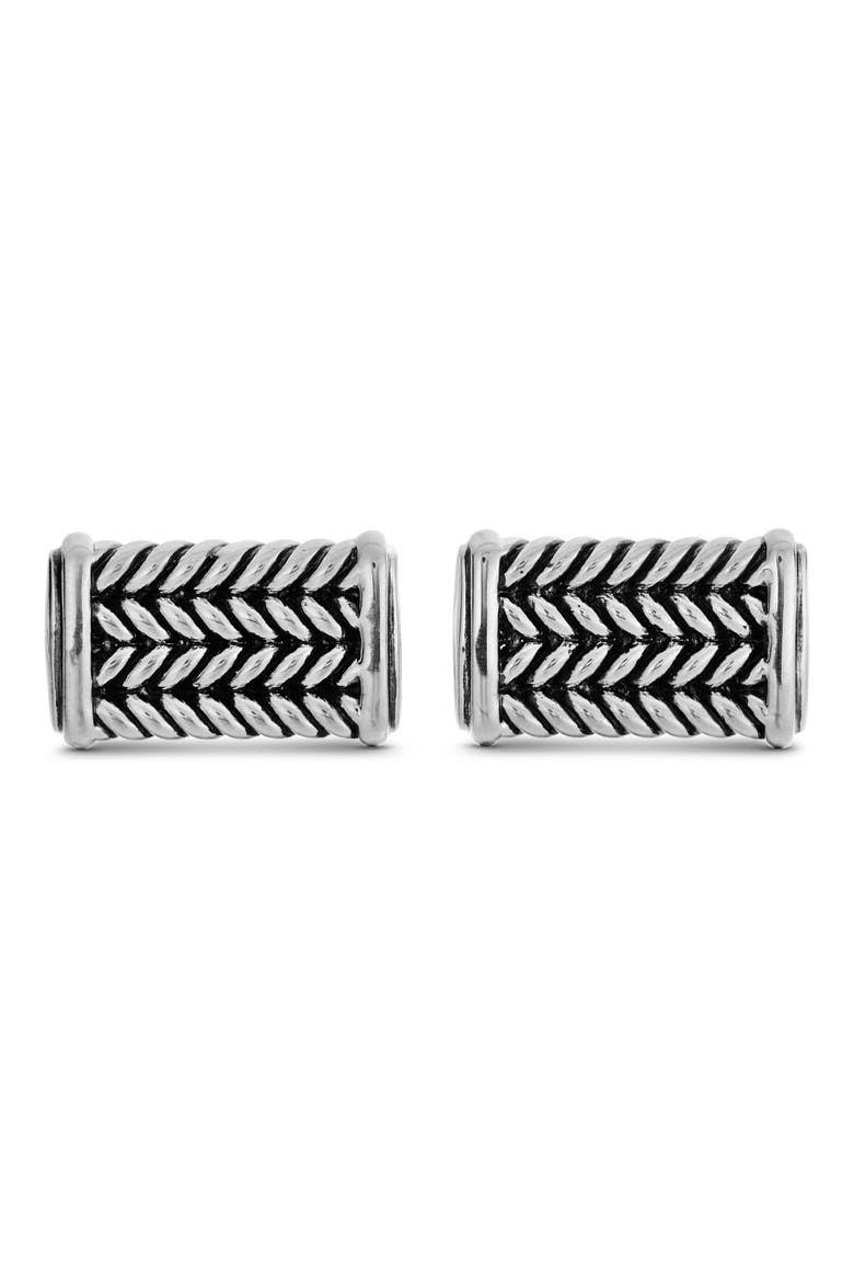 Chevron Cuff Links, Main, color, SILVER