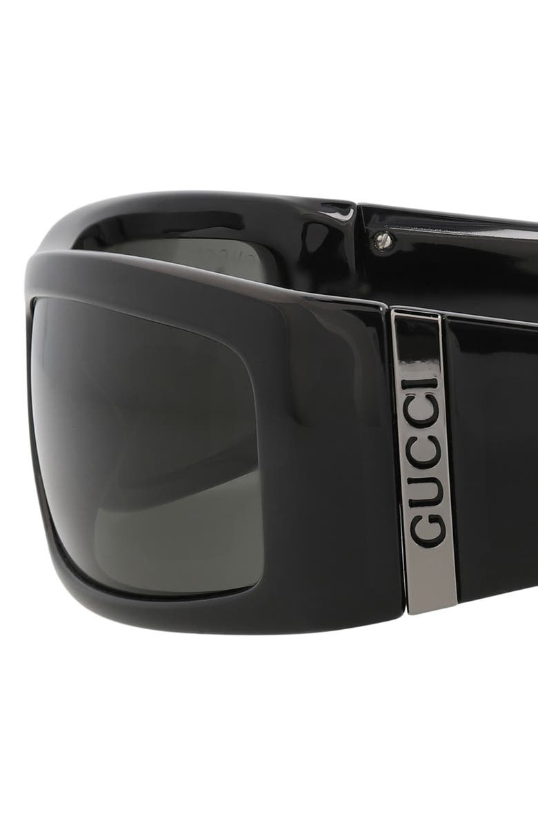 Gucci 64mm Wrap Sunglasses, Alternate, color, 
