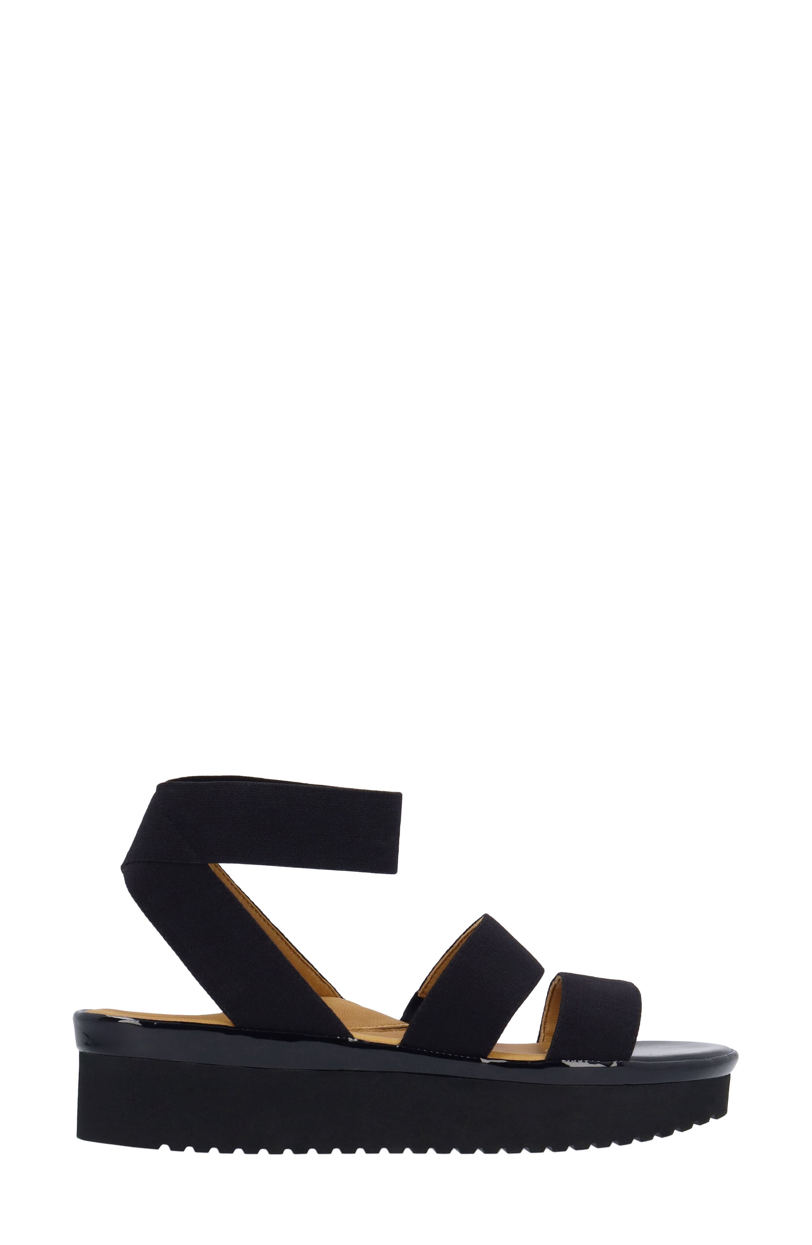 L'Amour des Pieds Avaleena Ankle Strap Sandal, Alternate, color, Black