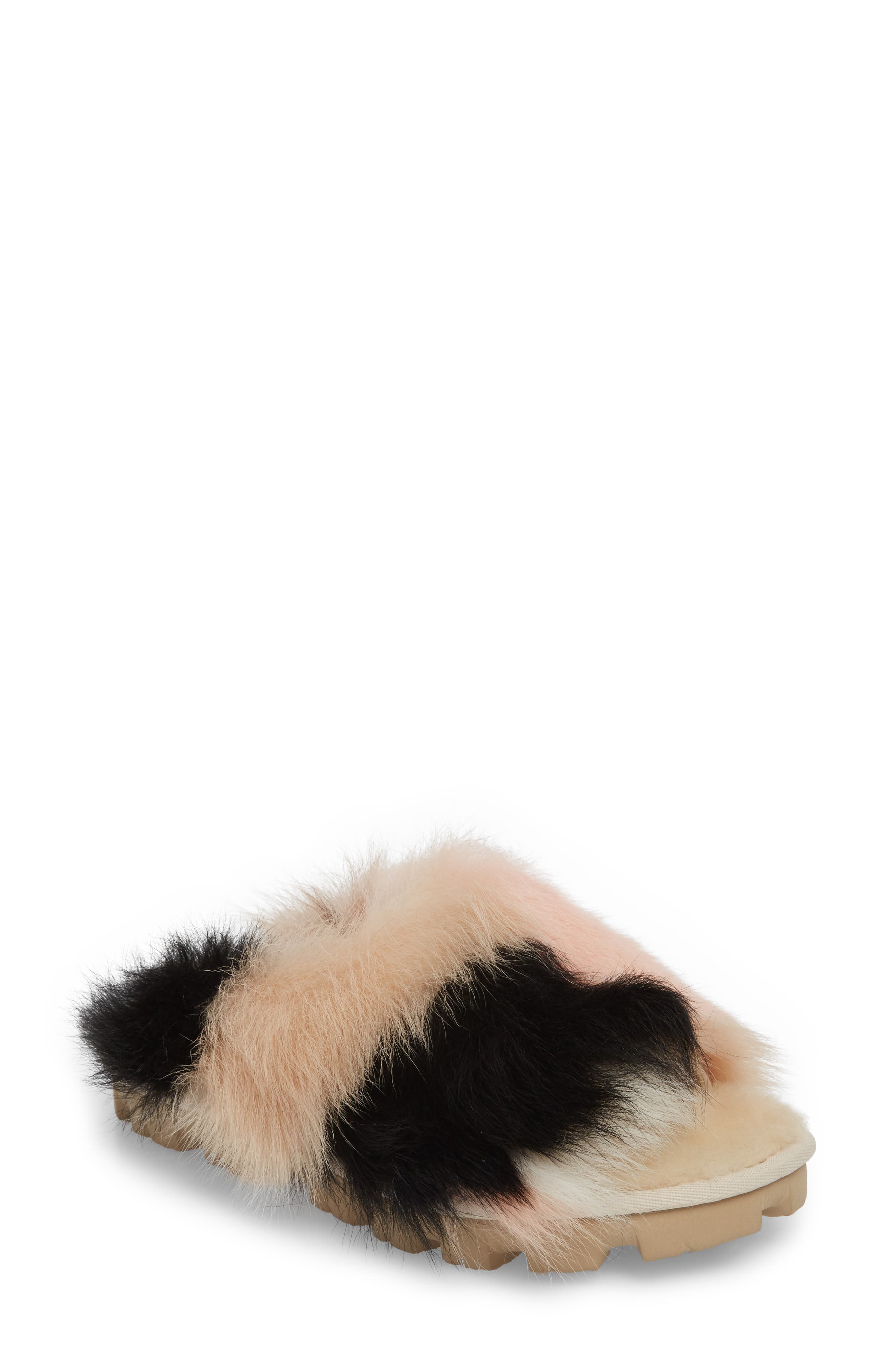 UGG<sup>®</sup> Shag It Crazy Genuine Toscana Shearling Slide Sandal, Main, color, 